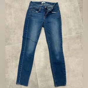 LOFT Dark Blue Curvy Skinny Jeans